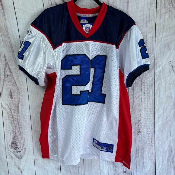 NFL Other - NFL Buffalo Bills #21 Blue and White Jersey Reebok with Red Accents size adult